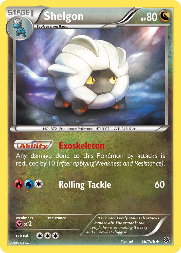 Shelgon 056/112 — Roaring Skies (English Pokémon TCG card)