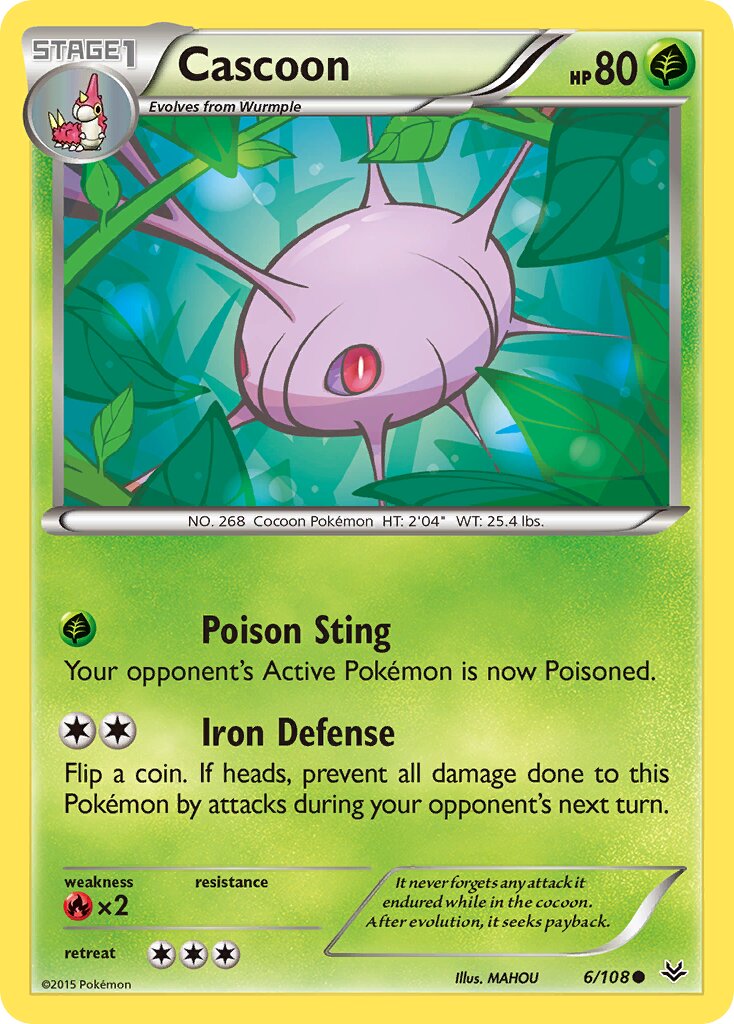 Cascoon 006/112 — Roaring Skies (English Pokémon TCG card)