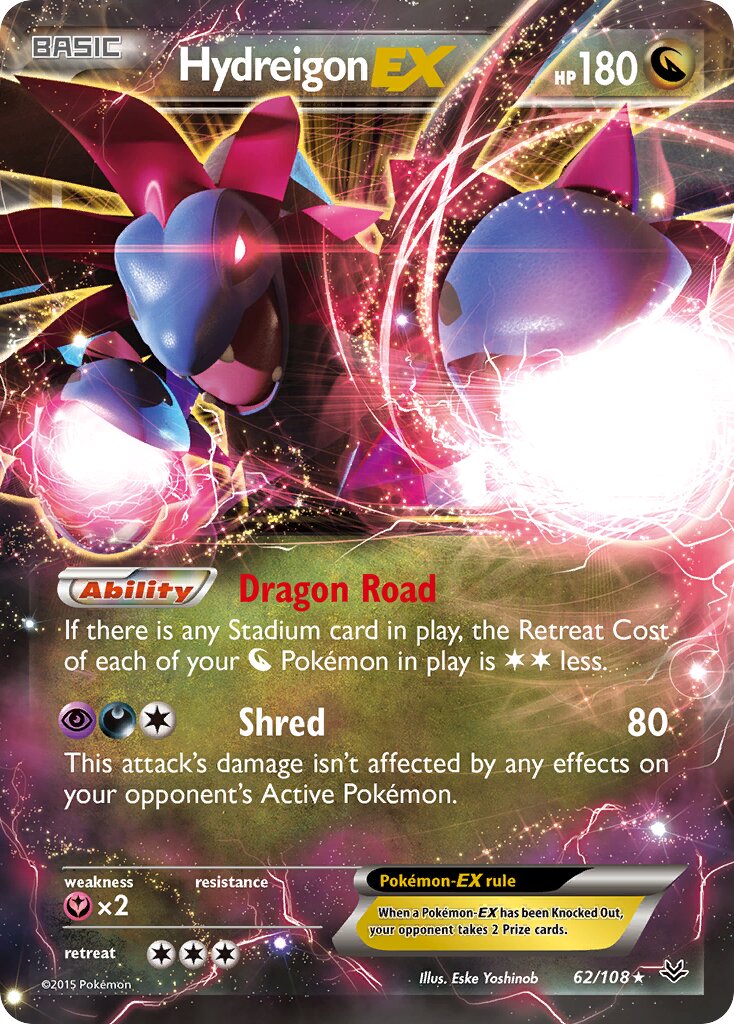 Hydreigon-EX 062/112 — Roaring Skies (English Pokémon TCG card)