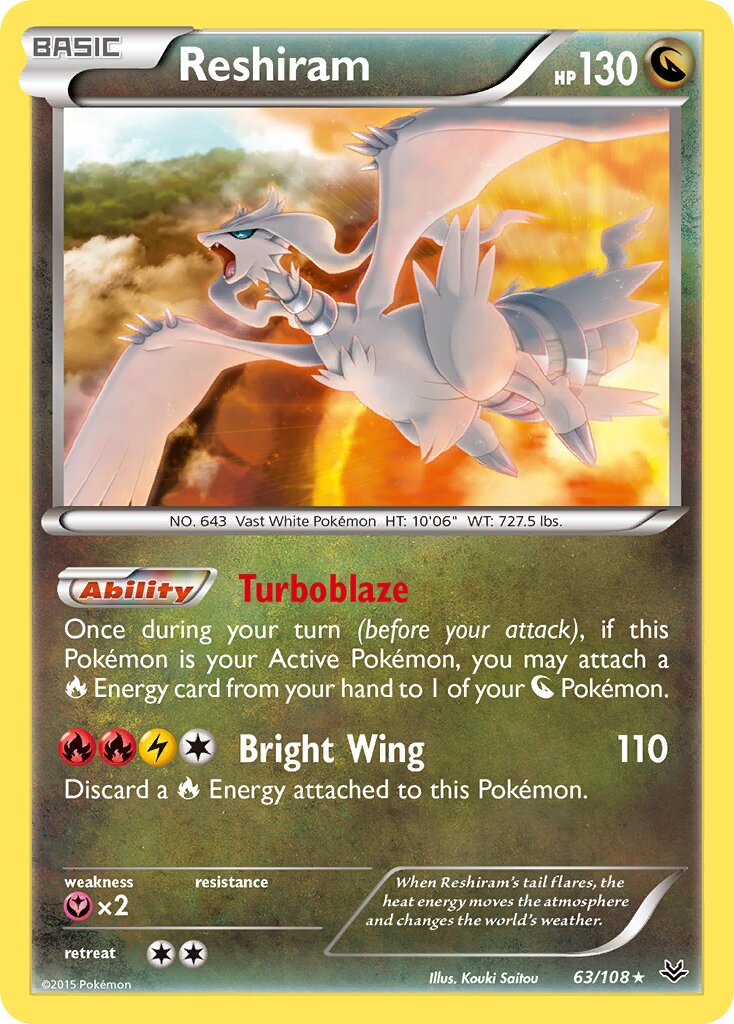 Reshiram 063/112 — Roaring Skies (English Pokémon TCG card)
