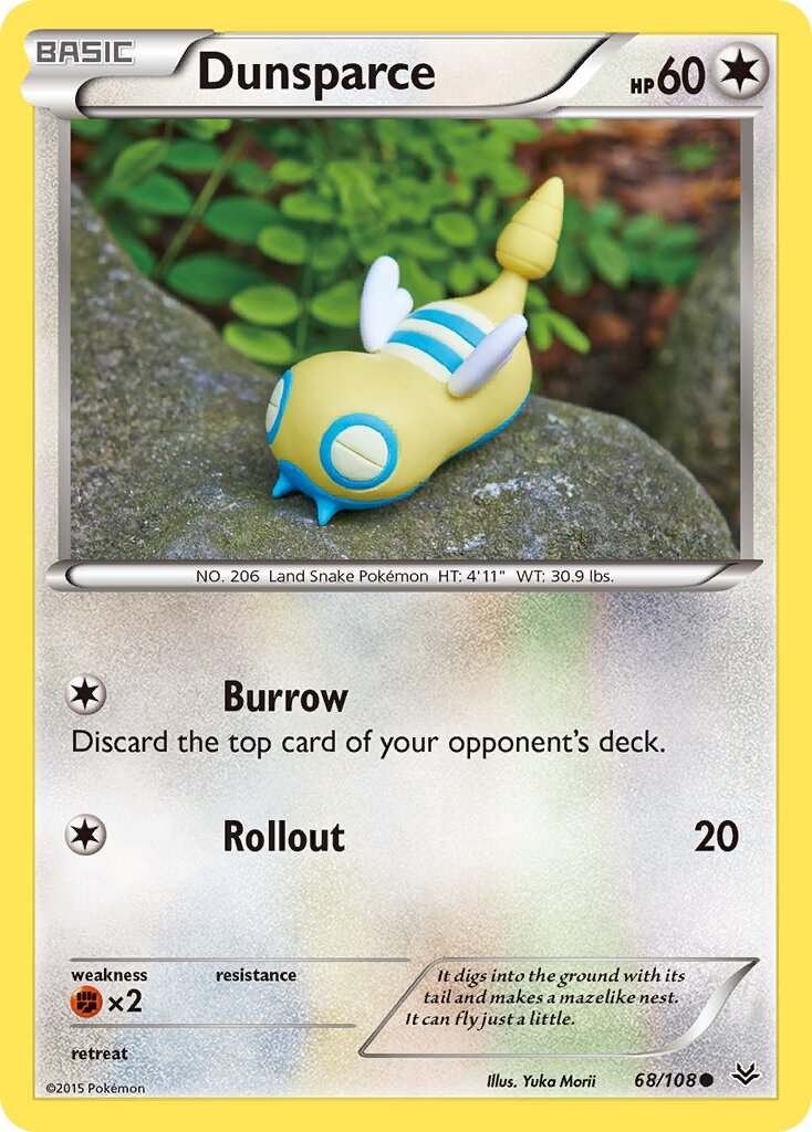 Dunsparce 068/112 — Roaring Skies (English Pokémon TCG card)