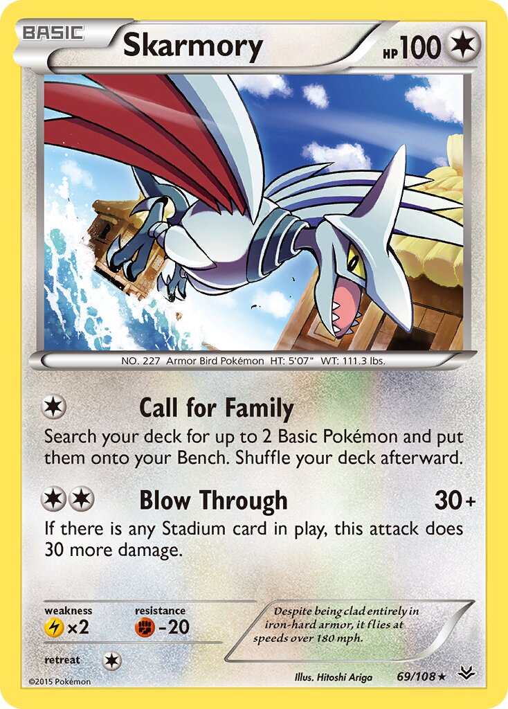 Skarmory 069/112 — Roaring Skies (English Pokémon TCG card)