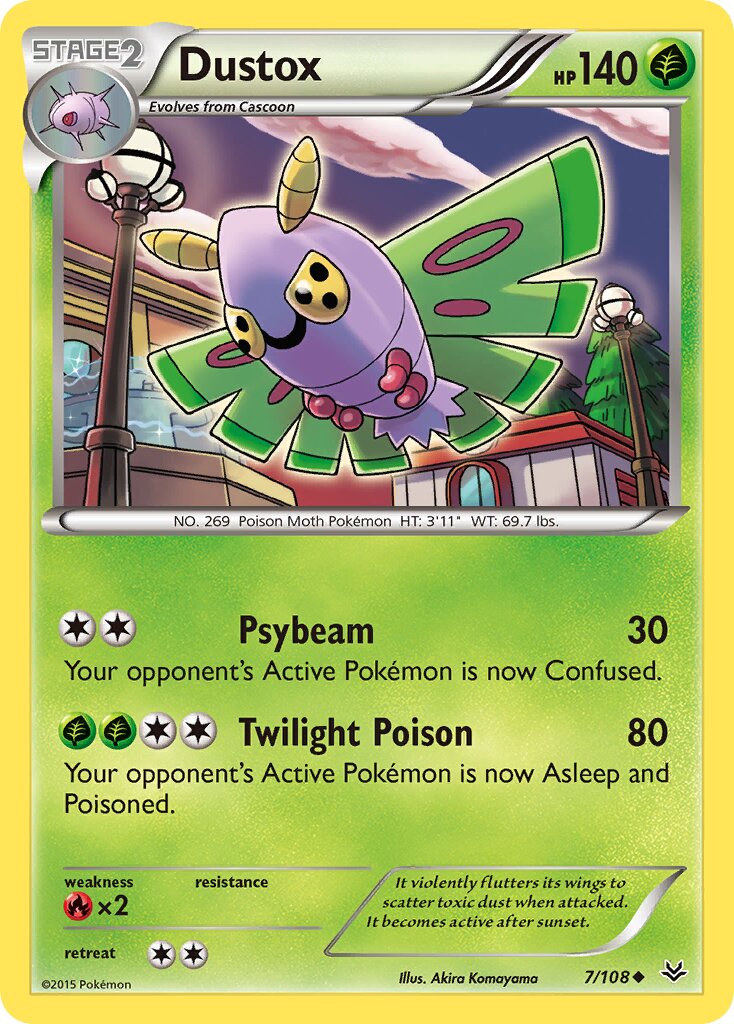 Dustox 007/112 — Roaring Skies (English Pokémon TCG card)