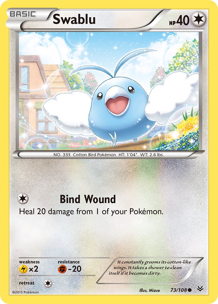 Swablu 073/112 — Roaring Skies (English Pokémon TCG card)