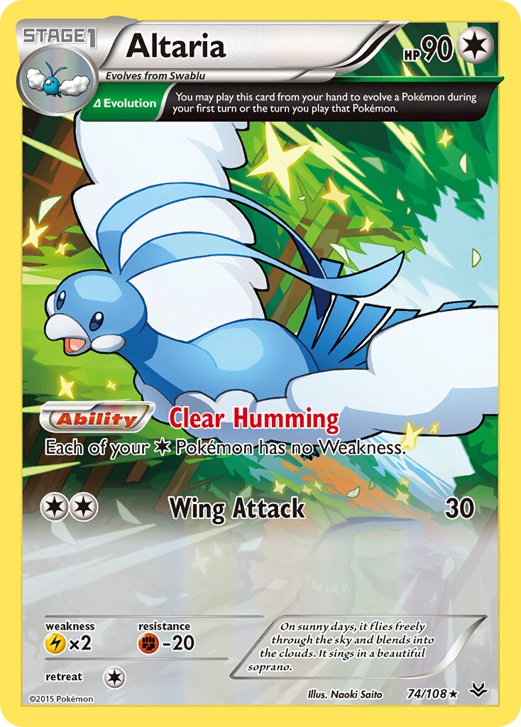 Altaria 074/112 — Roaring Skies (English Pokémon TCG card)
