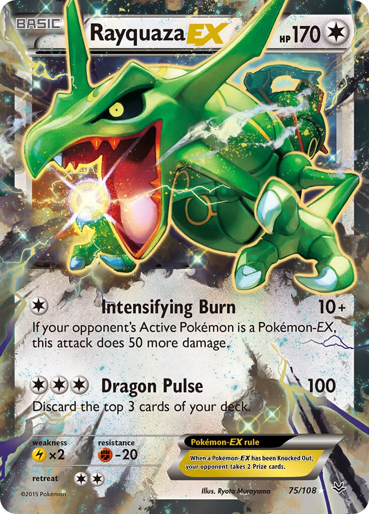 Rayquaza-EX 075/112 — Roaring Skies (English Pokémon TCG card)