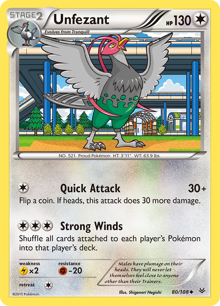 Unfezant 080/112 — Roaring Skies (English Pokémon TCG card)