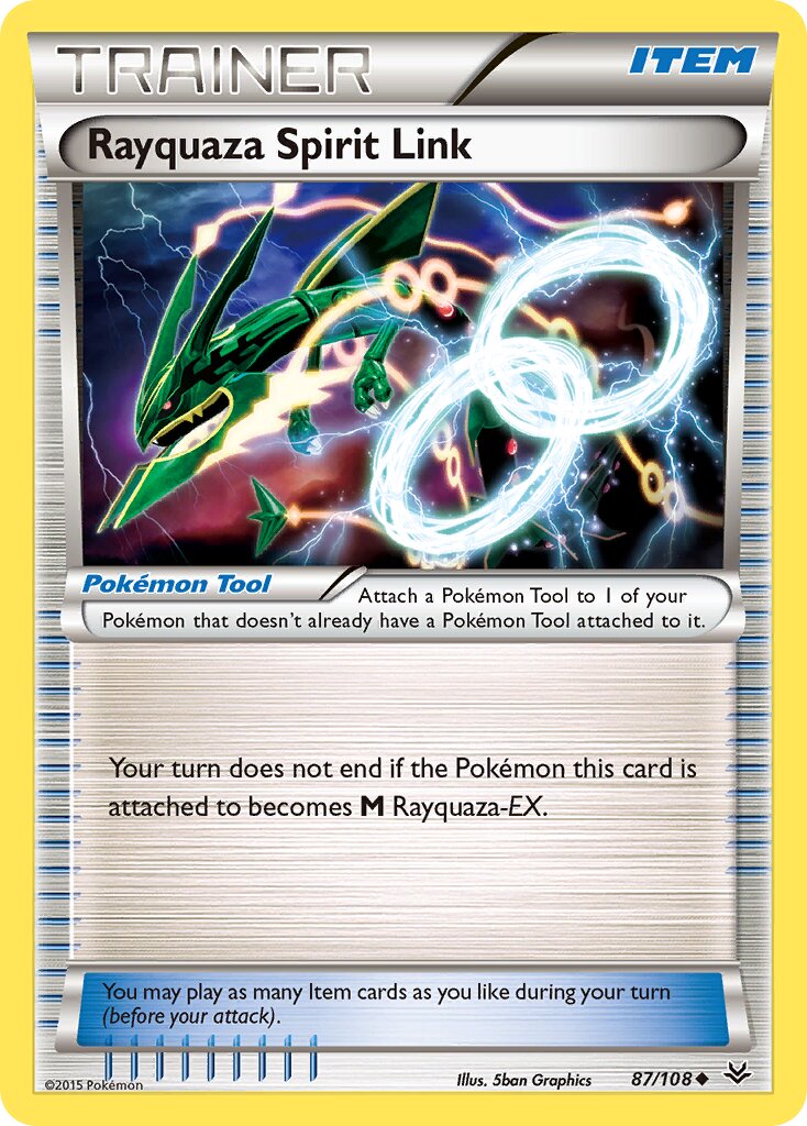 Rayquaza Spirit Link 087/112 — Roaring Skies (English Pokémon TCG card)