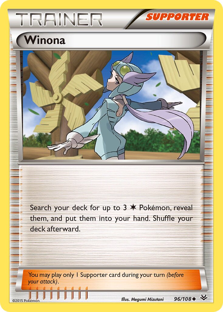Winona 096/112 — Roaring Skies (English Pokémon TCG card)