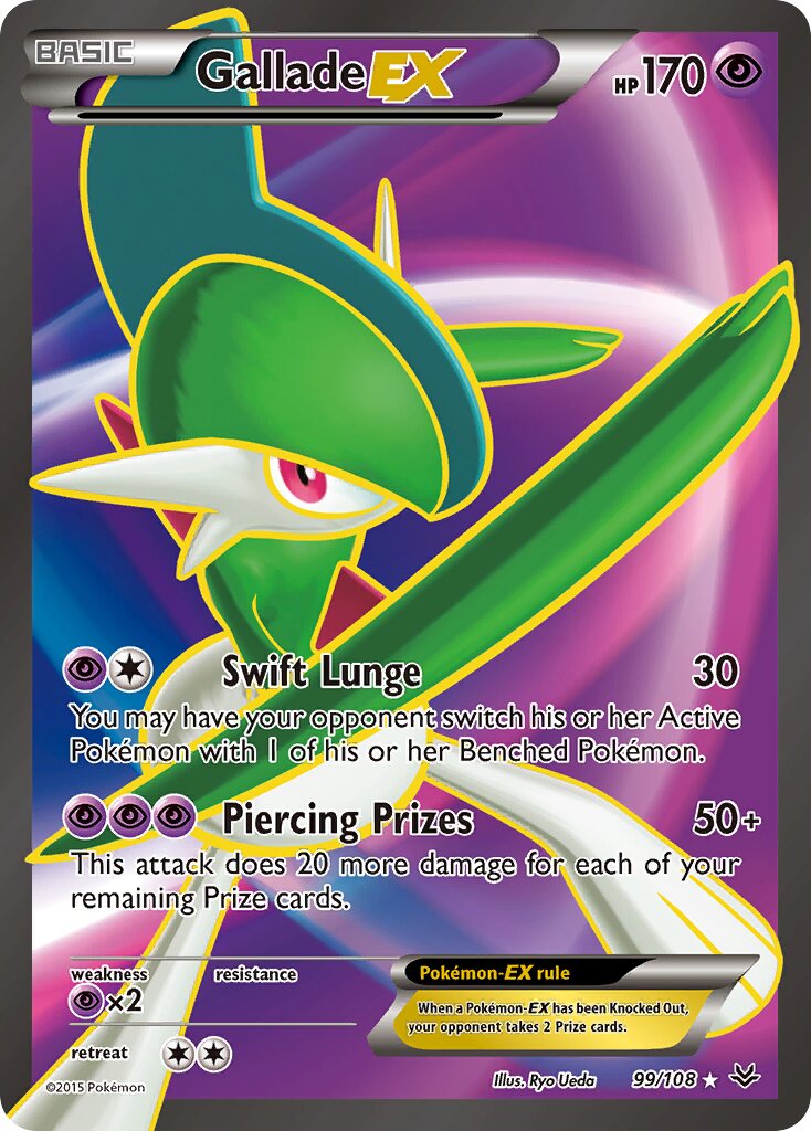 Gallade-EX 099/112 — Roaring Skies (English Pokémon TCG card)