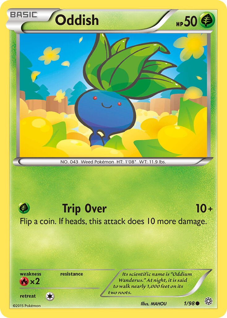 Oddish 001/101 — Ancient Origins (English Pokémon TCG card)