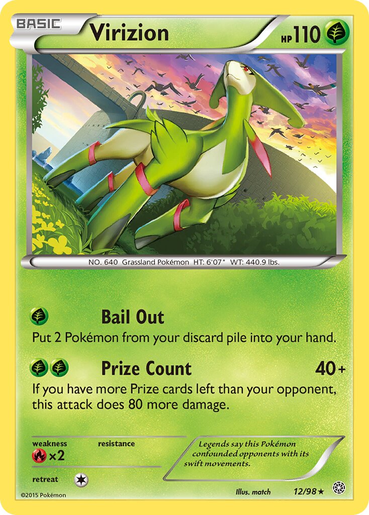 Virizion 012/101 — Ancient Origins (English Pokémon TCG card)