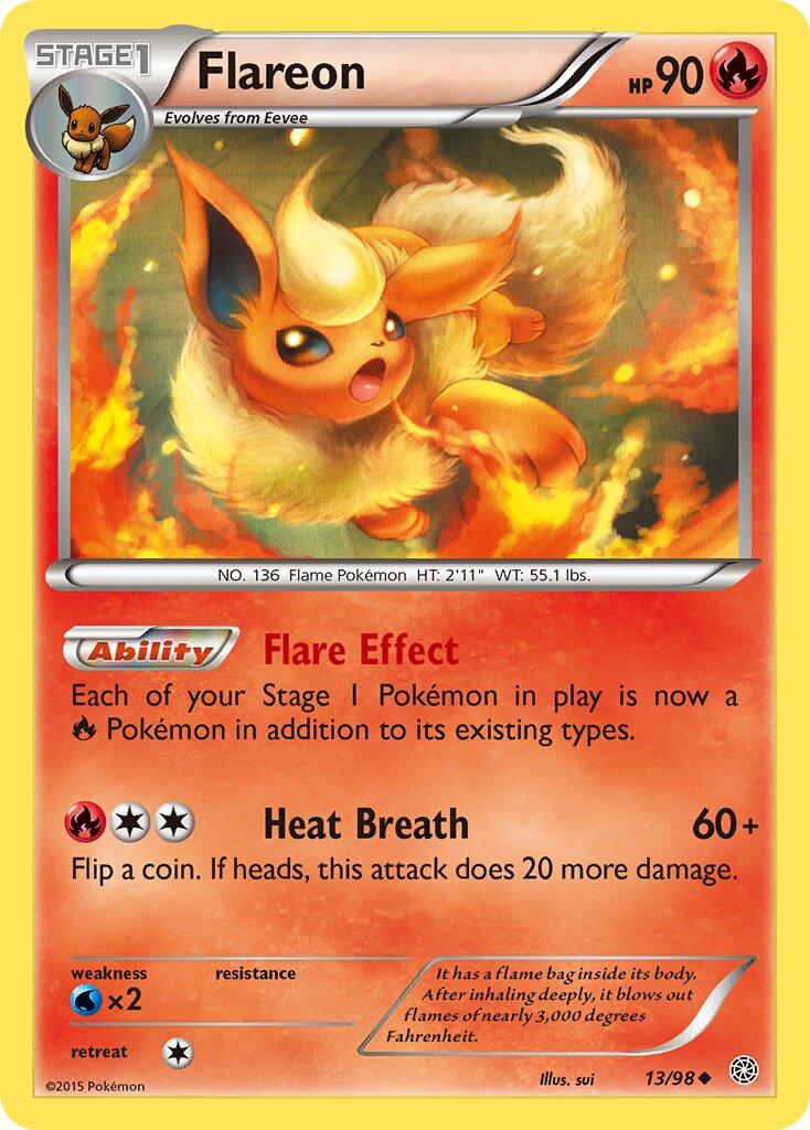 Flareon 013/101 — Ancient Origins (English Pokémon TCG card)