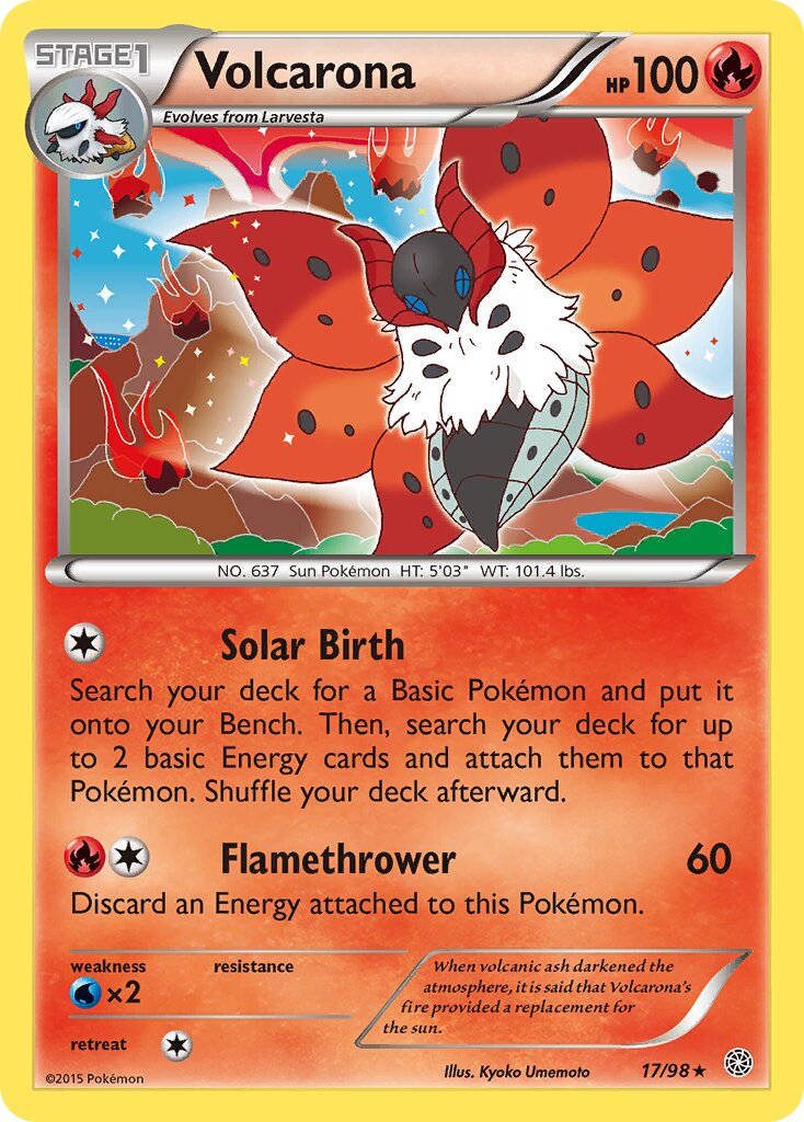 Volcarona 017/101 — Ancient Origins (English Pokémon TCG card)