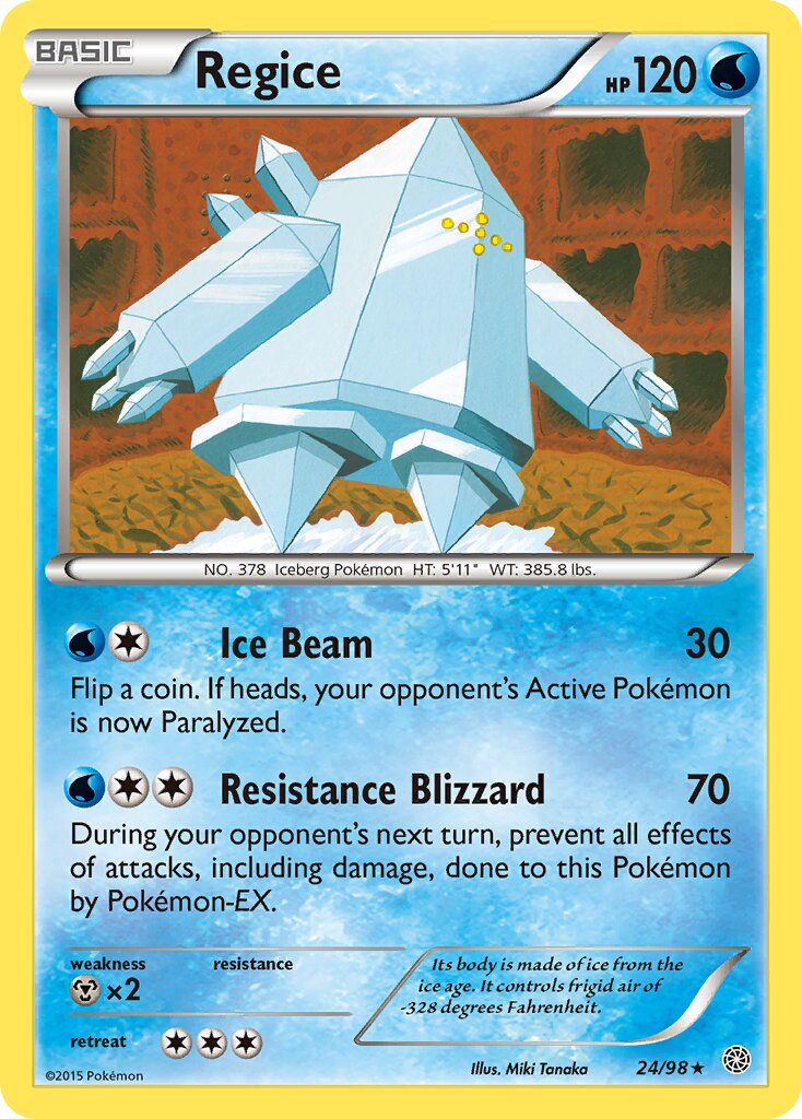Regice 024/101 — Ancient Origins (English Pokémon TCG card)