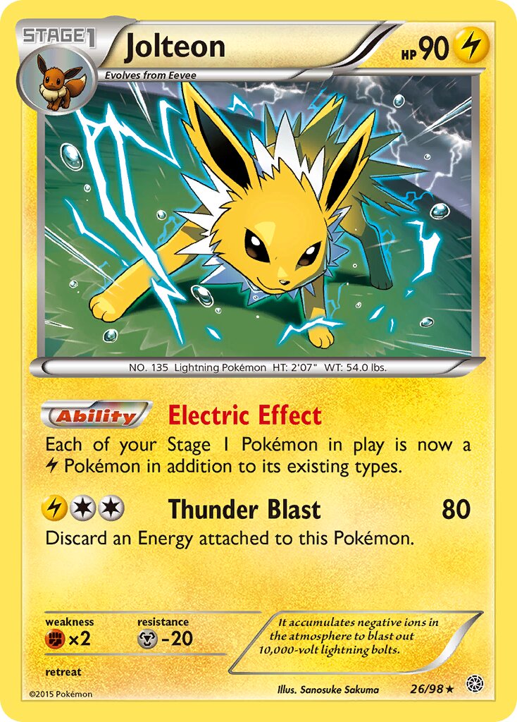 Jolteon 026/101 — Ancient Origins (English Pokémon TCG card)