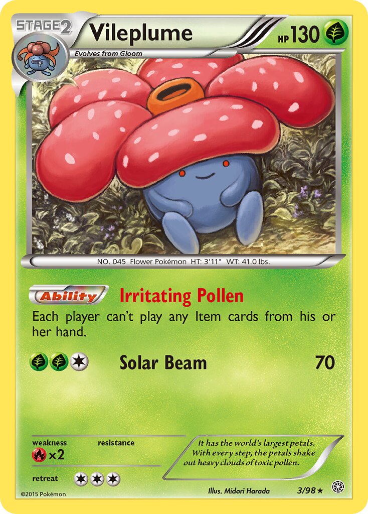 Vileplume 003/101 — Ancient Origins (English Pokémon TCG card)