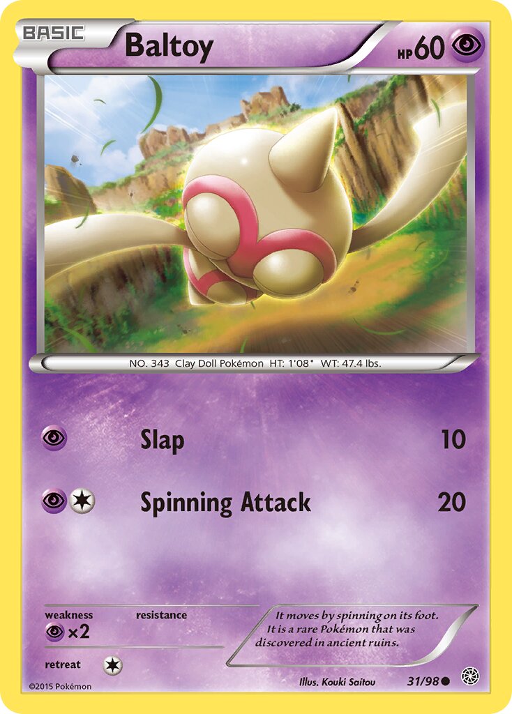 Baltoy 031/101 — Ancient Origins (English Pokémon TCG card)