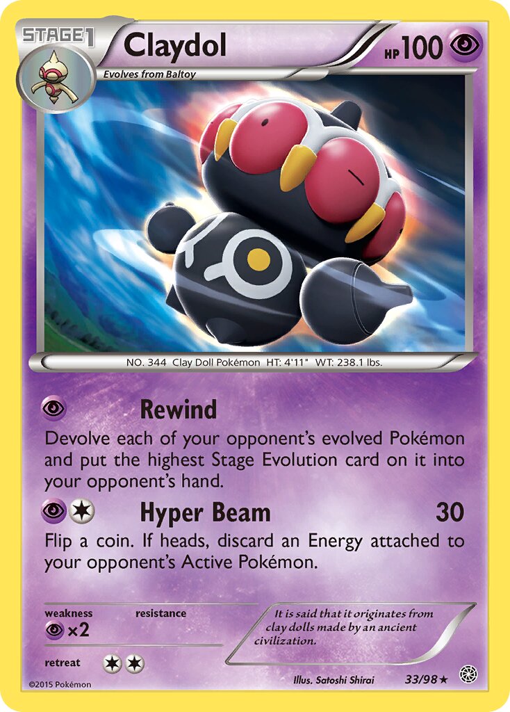 Claydol 033/101 — Ancient Origins (English Pokémon TCG card)