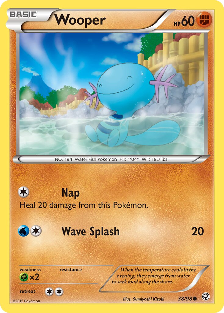 Wooper 038/101 — Ancient Origins (English Pokémon TCG card)