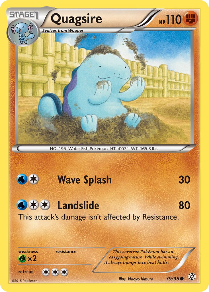 Quagsire 039/101 — Ancient Origins (English Pokémon TCG card)