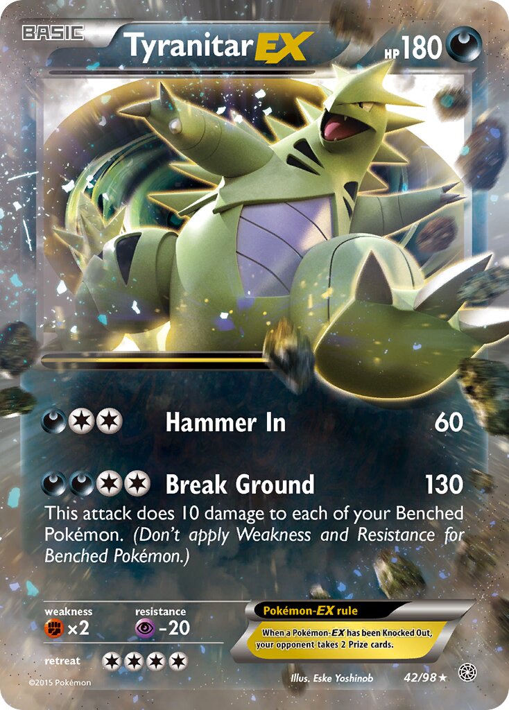 Tyranitar-EX 042/101 — Ancient Origins (English Pokémon TCG card)