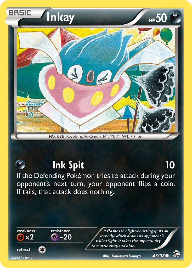 Inkay 045/101 — Ancient Origins (English Pokémon TCG card)