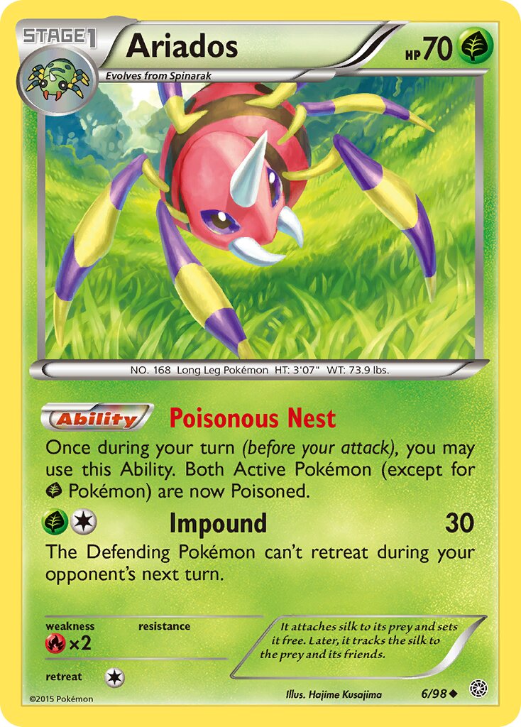 Ariados 006/101 — Ancient Origins (English Pokémon TCG card)