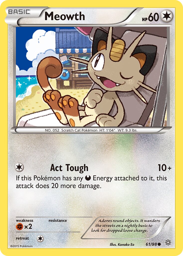 Meowth 061/101 — Ancient Origins (English Pokémon TCG card)