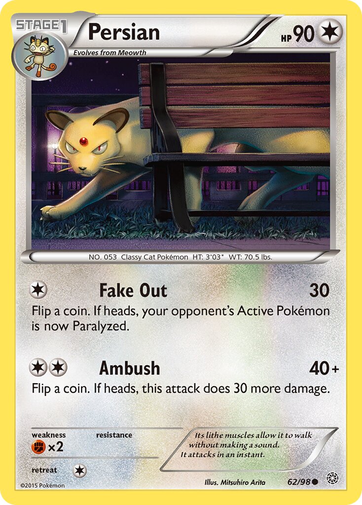 Persian 062/101 — Ancient Origins (English Pokémon TCG card)