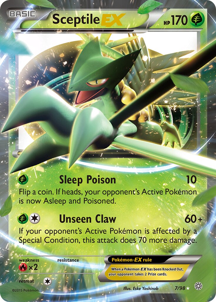Sceptile-EX 007/101 — Ancient Origins (English Pokémon TCG card)