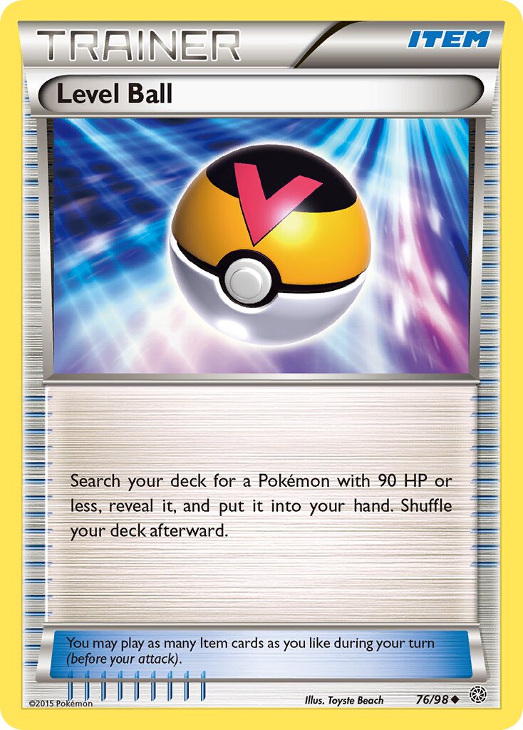 Level Ball 076/101 — Ancient Origins (English Pokémon TCG card)