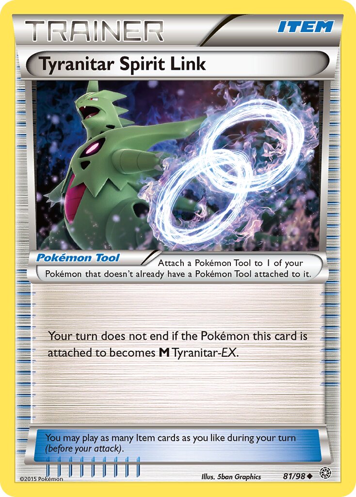 Tyranitar Spirit Link 081/101 — Ancient Origins (English Pokémon TCG card)