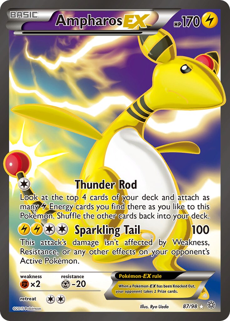 Ampharos-EX 087/101 — Ancient Origins (English Pokémon TCG card)