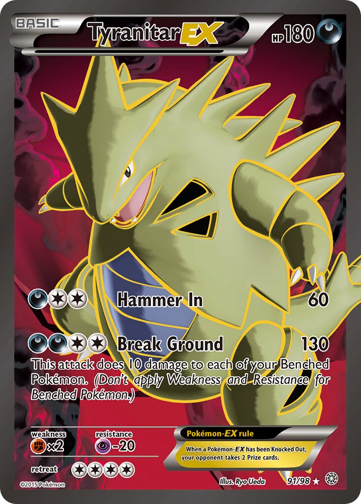Tyranitar-EX 091/101 — Ancient Origins (English Pokémon TCG card)