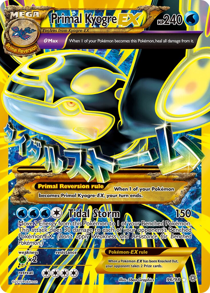 Primal Kyogre-EX 096/101 — Ancient Origins (English Pokémon TCG card)