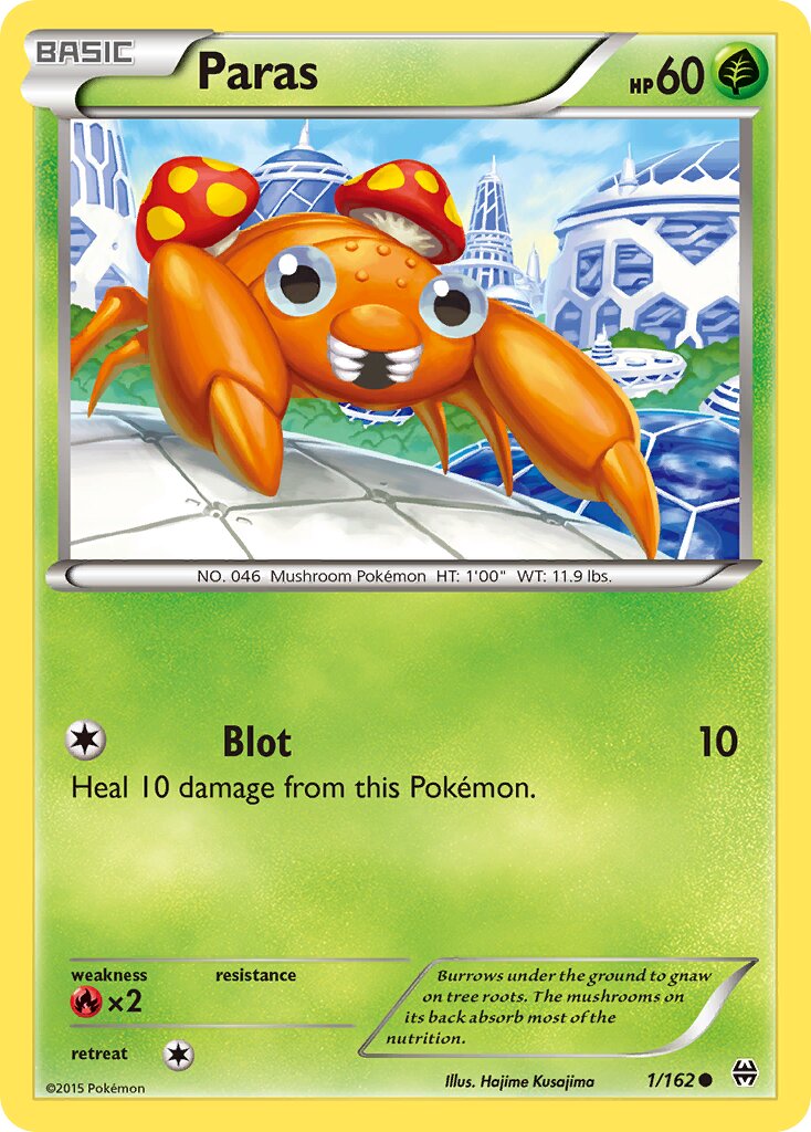 Paras 001/164 — BREAKthrough (English Pokémon TCG card)