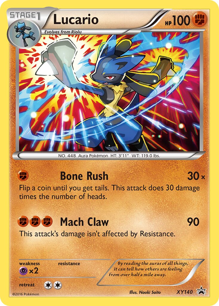 Lucario XY140 — XY Promos (English Pokémon TCG card)