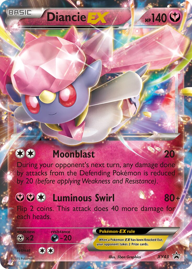 Diancie-EX XY43 — XY Promos (English Pokémon TCG card)