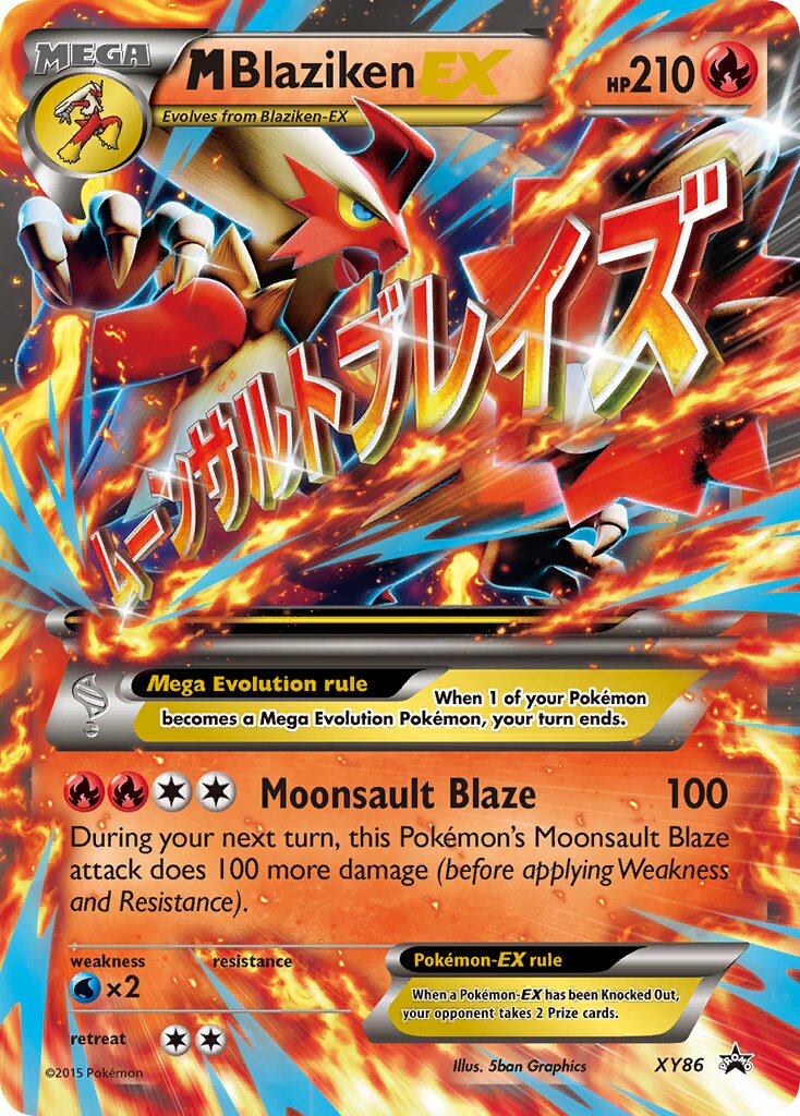 M Blaziken-EX XY86 — XY Promos (English Pokémon TCG card)