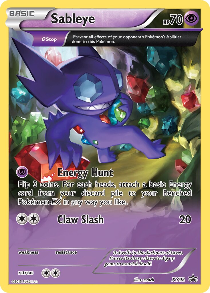 Sableye XY92 — XY Promos (English Pokémon TCG card)