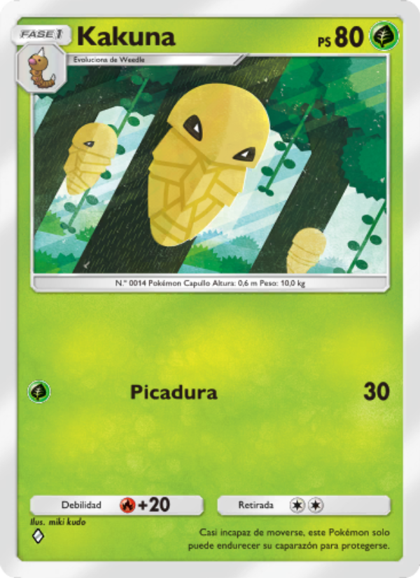 Kakuna 009 — Genes Formidables (Spanish Pokémon TCG card)