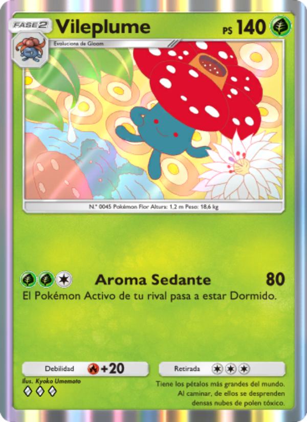 Vileplume 013 — Genes Formidables (Spanish Pokémon TCG card)