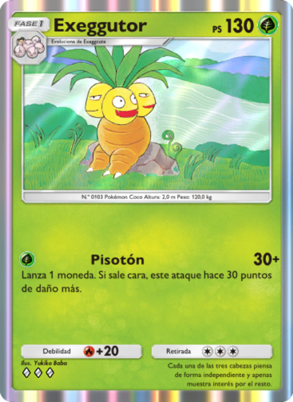 Exeggutor 022 — Genes Formidables (Spanish Pokémon TCG card)