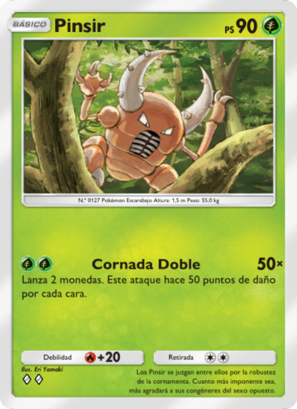 Pinsir 026 — Genes Formidables (Spanish Pokémon TCG card)