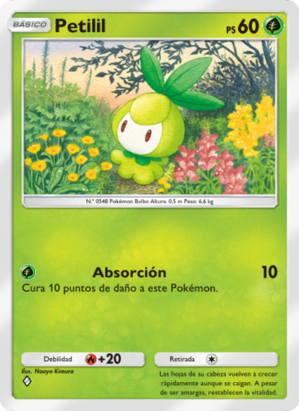 Petilil 029 — Genes Formidables (Spanish Pokémon TCG card)