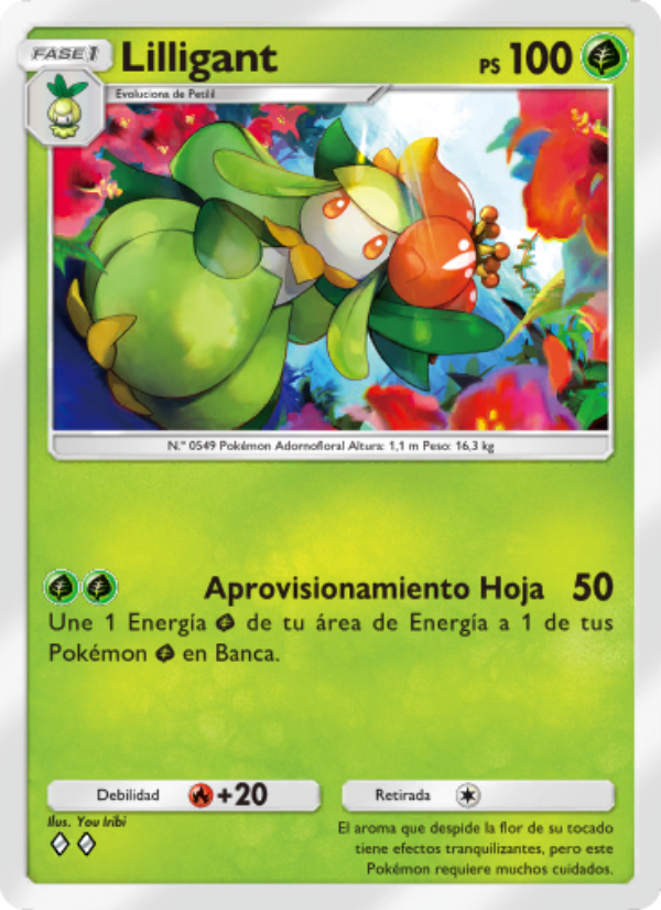 Lilligant 030 — Genes Formidables (Spanish Pokémon TCG card)