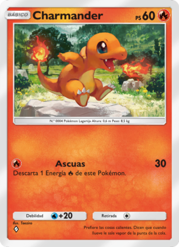 Charmander 033 — Genes Formidables (Spanish Pokémon TCG card)