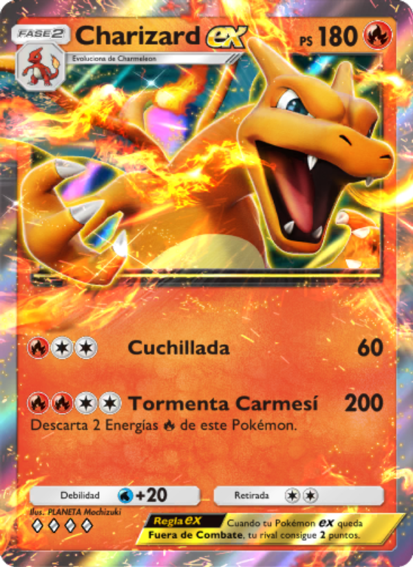 Charizard ex 036 — Genes Formidables (Spanish Pokémon TCG card)