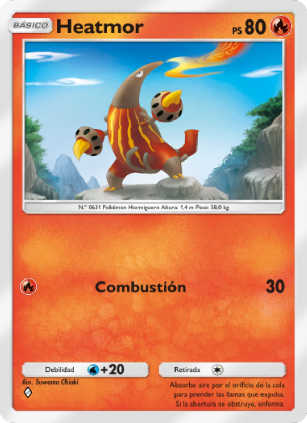 Heatmor 048 — Genes Formidables (Spanish Pokémon TCG card)